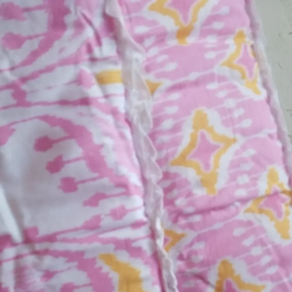 MudHut Dawn Pink Crib Quilt 36''x45''